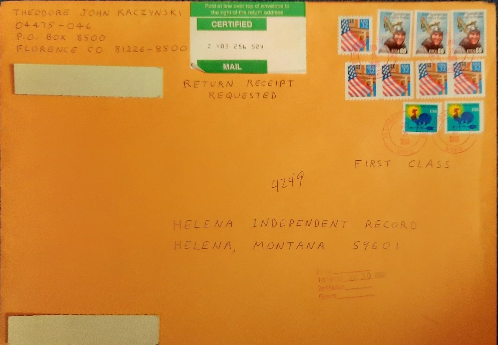 Unabomber package